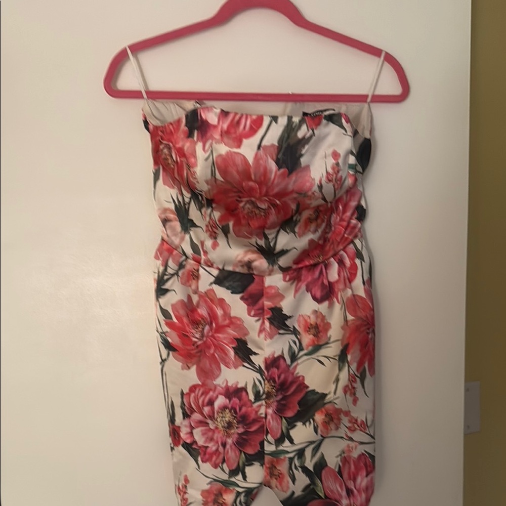 Floral Strapless Dress